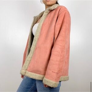 Woolrich Faux Suede Sherpa lined Pink jacket